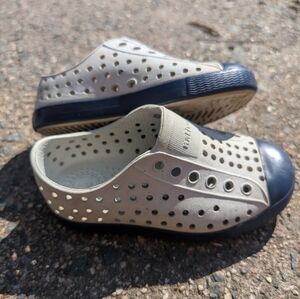 Native Gray And Navy Blue Shoes Size 7